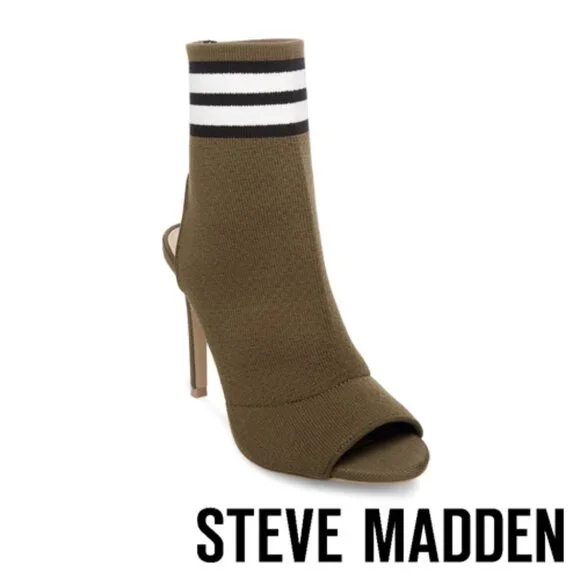 Steve Madden striped sock heel booties - Picture 4 of 5